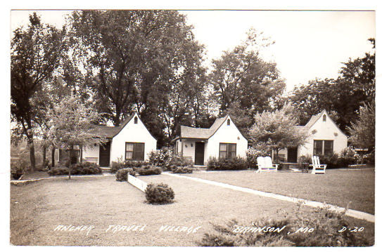 Vintage 1940s Branson Missouri Postcard Anchor Travel Village Real Photo Postcard Travel RPPC - Avid Vintage