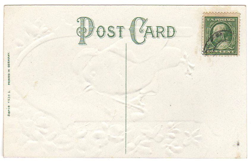Antique Easter Postcard Anthropomorphic Dressed Chick with Fez Hat - Avid Vintage