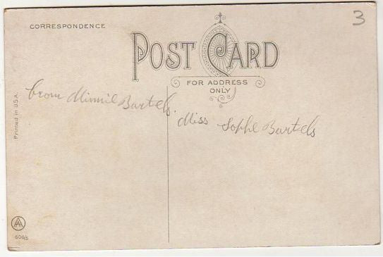 Antique German Postcard Birthday Reminder Red Roses Envelope
