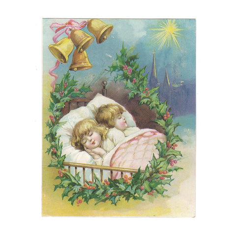 Antique Lion Coffee Christmas Greeting Trade Card Large