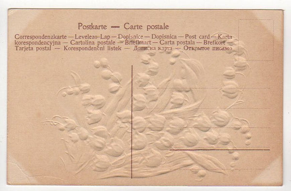 Antique Postcard Christmas Greetings from Bremen Kansas Lily of the Valley Flowers - Avid Vintage