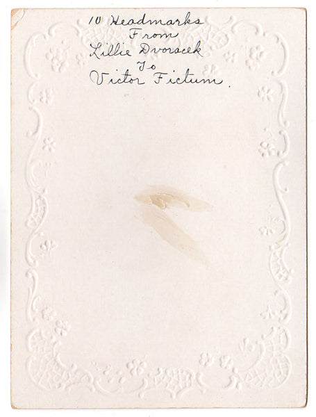 Antique Victorian Reward of Merit Card Gibson Art Co House Scene Floral - Avid Vintage