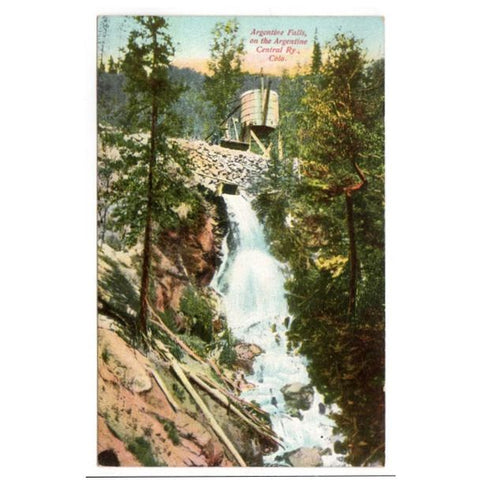 Vintage 1910s Argentine Falls on the Argentine Central Railway Colorado Postcard - Avid Vintage