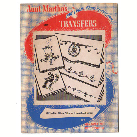 Vintage 1950s Aunt Martha's Embroidery Pattern 3312 Pennsylvania Dutch Motifs - Avid Vintage