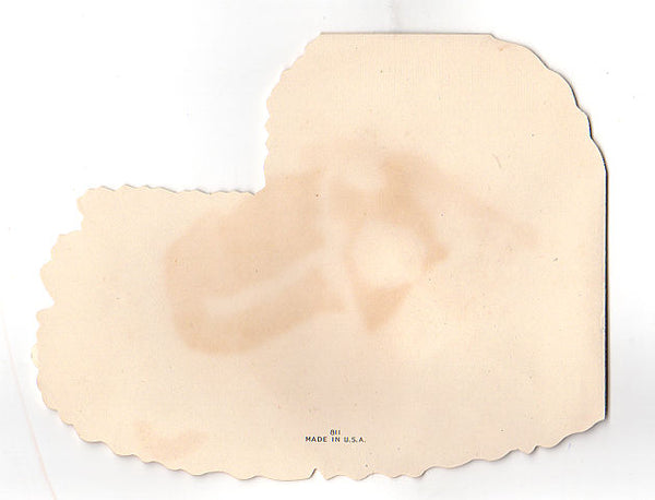 Baby in Bassinet Plastic Rattle Vintage 1940s New Baby Congratulations Greeting Card Used - Avid Vintage