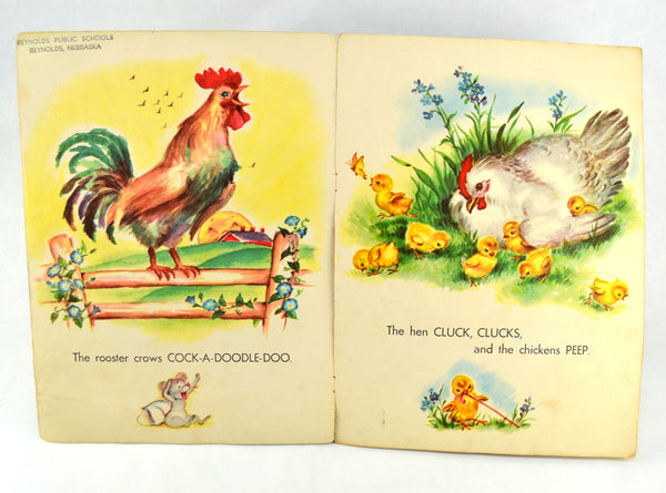 Barnyard Babies Vintage 1948 Childrens Book 1121 Samuel Lowe Company - Avid Vintage