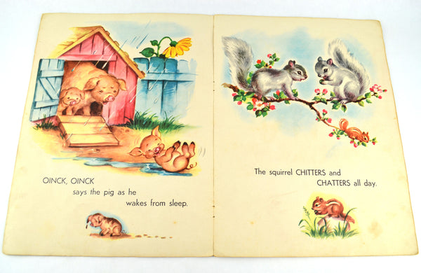 Barnyard Babies Vintage 1948 Childrens Book 1121 Samuel Lowe Company - Avid Vintage