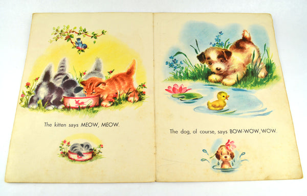 Barnyard Babies Vintage 1948 Childrens Book 1121 Samuel Lowe Company - Avid Vintage