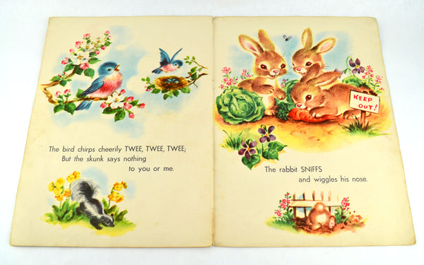 Barnyard Babies Vintage 1948 Childrens Book 1121 Samuel Lowe Company - Avid Vintage