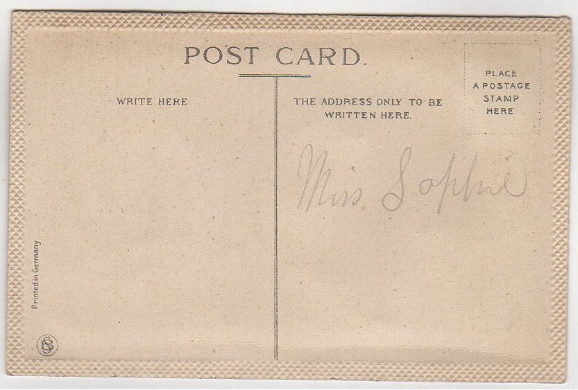Bas Relief Turkey Wishbone Ear of Corn Antique Thanksgiving Postcard - Avid Vintage