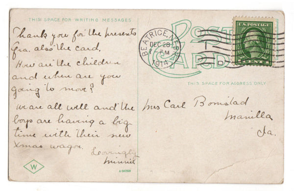 Vintage 1910's Postcard Methodist Church Beatrice Nebraska Town View - Avid Vintage