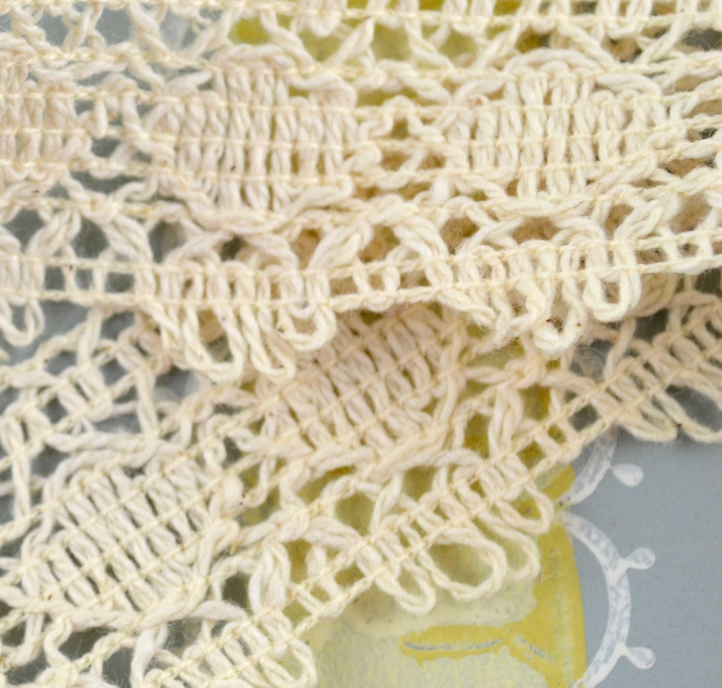 2 Yards Beige Model Lace Soft Yardage - Avid Vintage