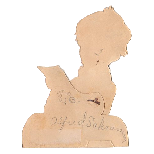 Boy at Dictation Machine Vintage Die Cut Mechanical Valentine's Day Card - Avid Vintage