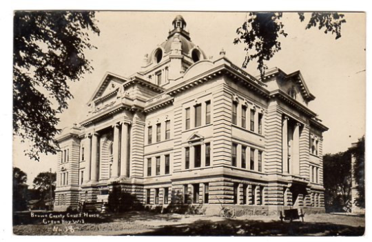 Vintage 1940s EKC Real Photo Postcard Brown County Court House Green Bay Wisconsin - Avid Vintage