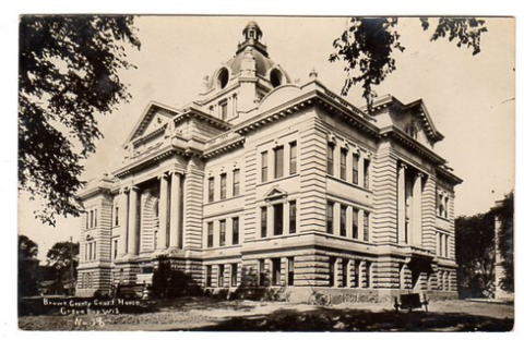 Vintage 1940s EKC Real Photo Postcard Brown County Court House Green Bay Wisconsin - Avid Vintage