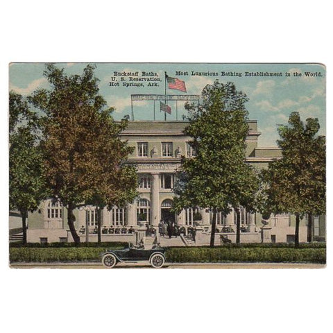 Vintage 1920s Arkansas Postcard Buckstaff Baths Building Exterior Hot Springs Ark F C Boving Unused - Avid Vintage