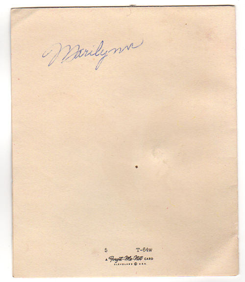 Button Eye Gray Kitten Vintage Forget-Me-Not Childrens Birthday Card - Avid Vintage