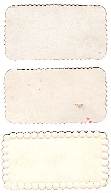 3 Antique Victorian Hidden Name Calling Cards Die Cut Roses - Avid Vintage