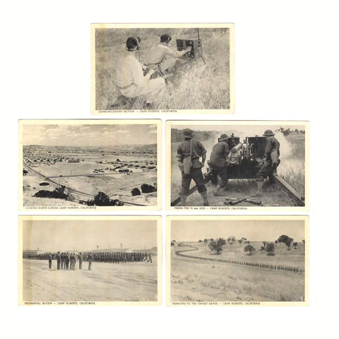 Vintage Camp Roberts California US Military Postcards Lot of 5 - Avid Vintage