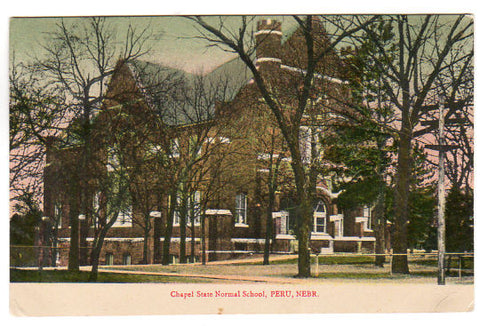 Vintage Chapel State Normal School College Peru Nebraska 1910s Postcard - Avid Vintage