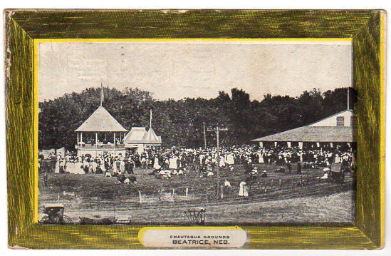 Chautaqua Grounds Beatrice Nebraska Vintage 1909 Postcard - Avid Vintage