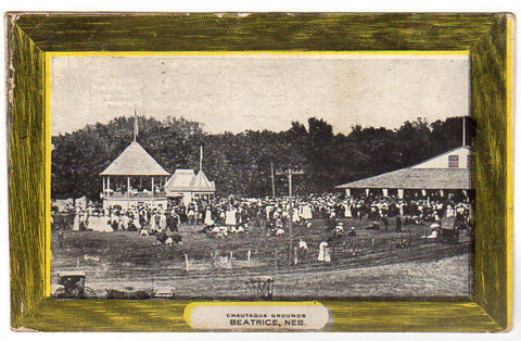 Chautaqua Grounds Beatrice Nebraska Vintage 1909 Postcard - Avid Vintage