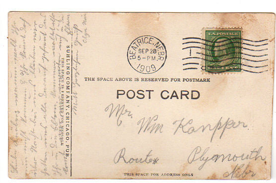 Chautaqua Grounds Beatrice Nebraska Vintage 1909 Postcard - Avid Vintage