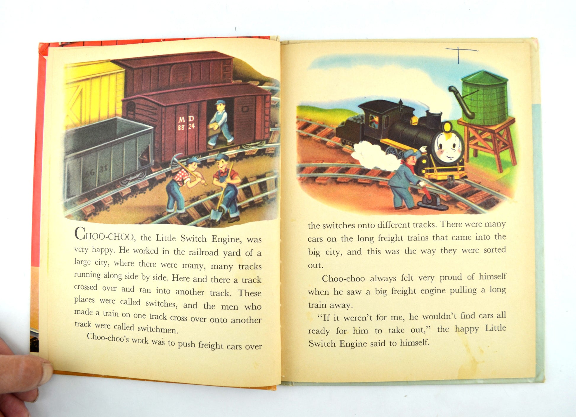 Choo Choo The Little Switch Engine 1954 Rand McNally Elf Book 8394 - Avid Vintage