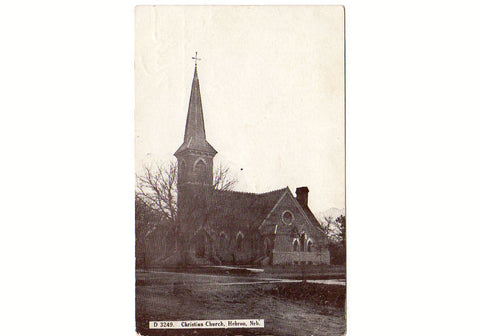 Vintage Postcard Hebron Nebraska Christian Church T. S. Stewart Publisher D 3249 - Avid Vintage