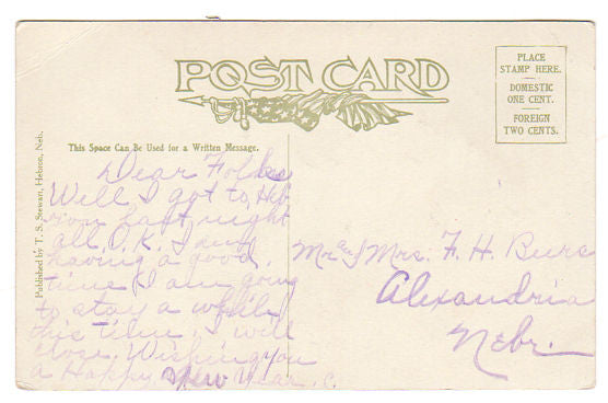 Vintage Postcard Hebron Nebraska Christian Church T. S. Stewart Publisher D 3249 - Avid Vintage