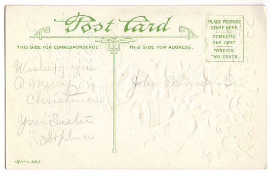 Vintage 1910s Xmas Wishes Religious Postcard God Bless You Charles Dickens Poem - Avid Vintage