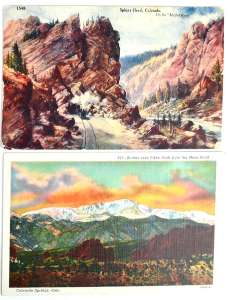 Vintage Colorado Postcards Lot of 10 Manitou Colorado Springs Central City - Avid Vintage