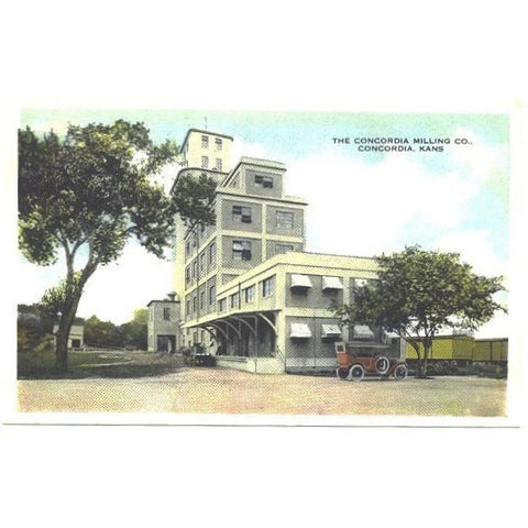 Concordia Milling Company Vintage 1910s Kansas Town View Postcard - Avid Vintage
