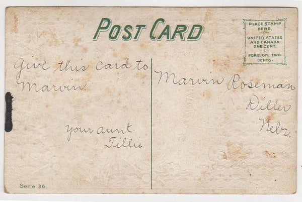 Congratulations Birds Vintage Embossed Postcard Gold Background - Avid Vintage