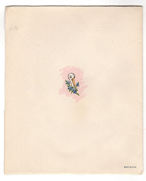 Vintage 1950s Congratulations New Baby Greeting Card Stork Blanket - Avid Vintage