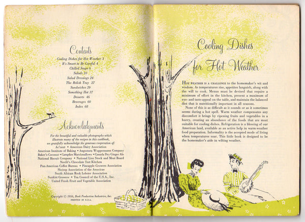 Vintage 1956 CookBook 260 Cooling Dishes for Hot Weather 1950s Recipes - Avid Vintage