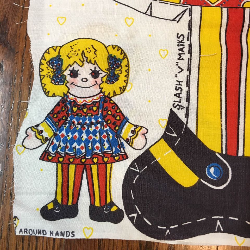 Cut and Sew 20 Inch Girl Doll Pillow Fabric Panel