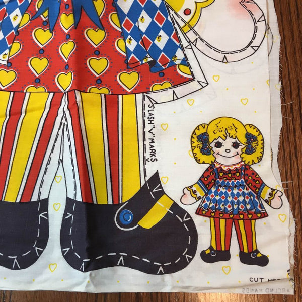 Cut and Sew 20 Inch Girl Doll Pillow Fabric Panel