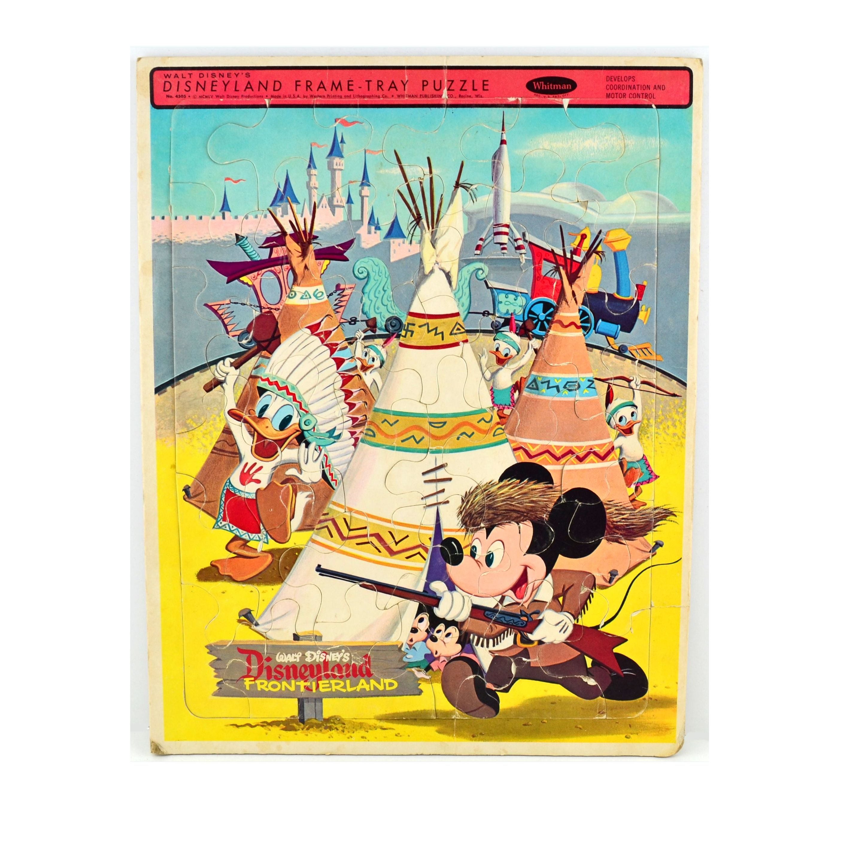 Disney Frontierland 1955 Mickey Mouse Frame Tray Puzzle - Avid Vintage