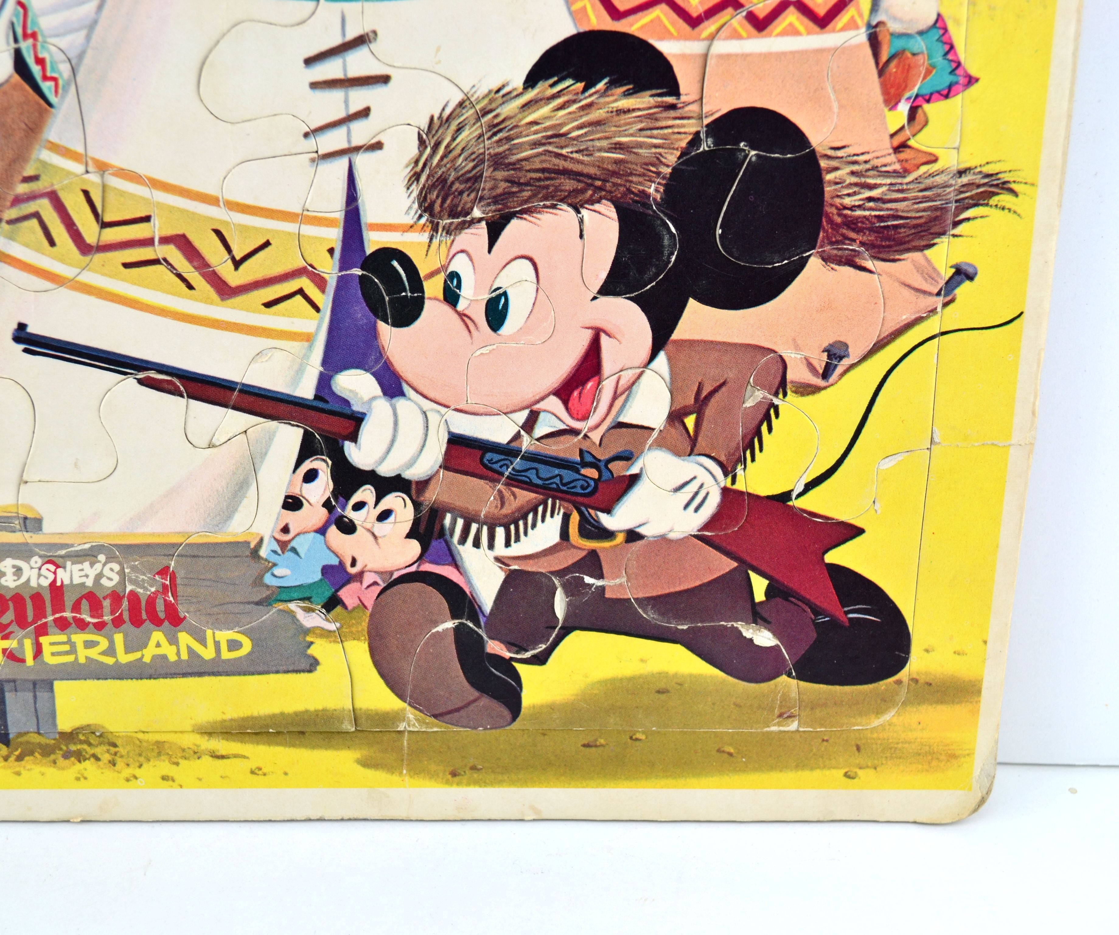 Disney Frontierland 1955 Mickey Mouse Frame Tray Puzzle - Avid Vintage