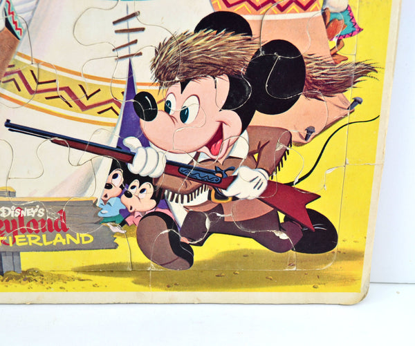 Disney Frontierland 1955 Mickey Mouse Frame Tray Puzzle