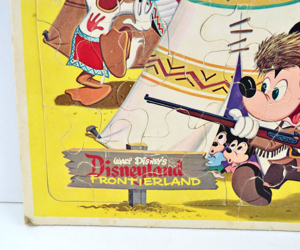 Disney Frontierland 1955 Mickey Mouse Frame Tray Puzzle