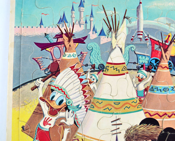 Disney Frontierland 1955 Mickey Mouse Frame Tray Puzzle