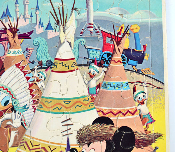 Disney Frontierland 1955 Mickey Mouse Frame Tray Puzzle