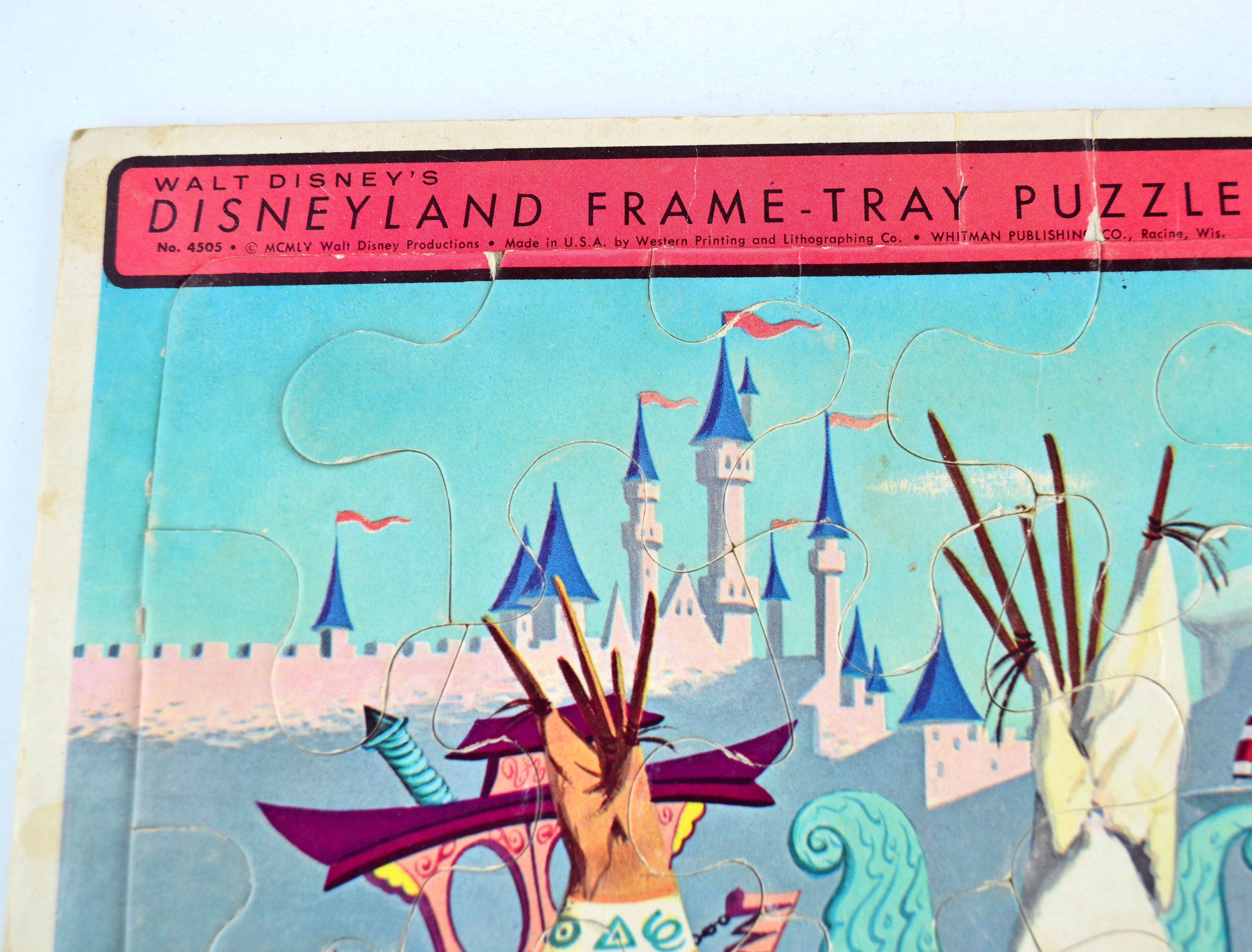 Disney Frontierland 1955 Mickey Mouse Frame Tray Puzzle - Avid Vintage