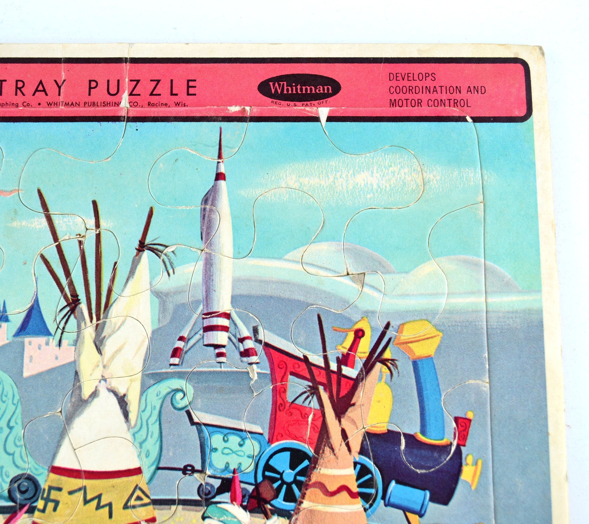 Disney Frontierland 1955 Mickey Mouse Frame Tray Puzzle - Avid Vintage