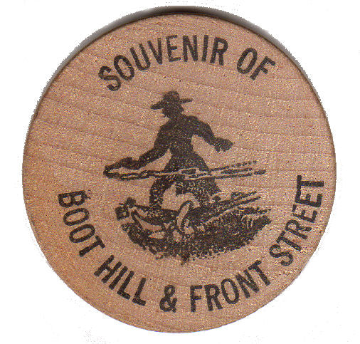 Vintage Dodge City Boot Hill Kansas Wooden Nickel Souvenir Coin - Avid Vintage