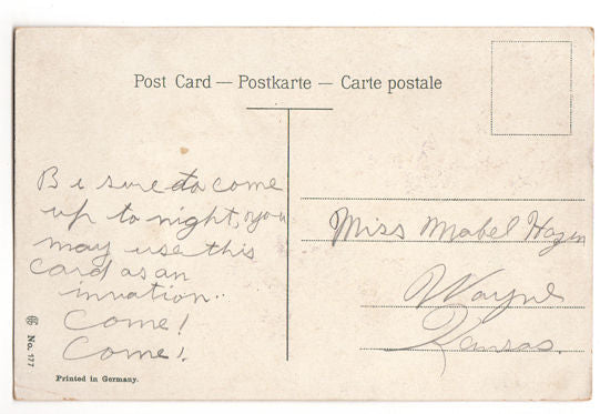 Vintage 1910s Pansy Greetings Postcard Earl Purple and Yellow Flowers - Avid Vintage