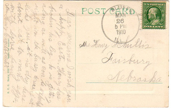 Antique Tinted Photo Easter Postcard Girl Angels on Pink Egg ECC Series 202 - Avid Vintage