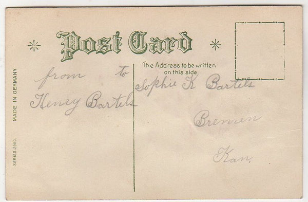 Embossed Antique Birthday Greetings Postcard Swan Pulling Rose Filled Boat - Avid Vintage